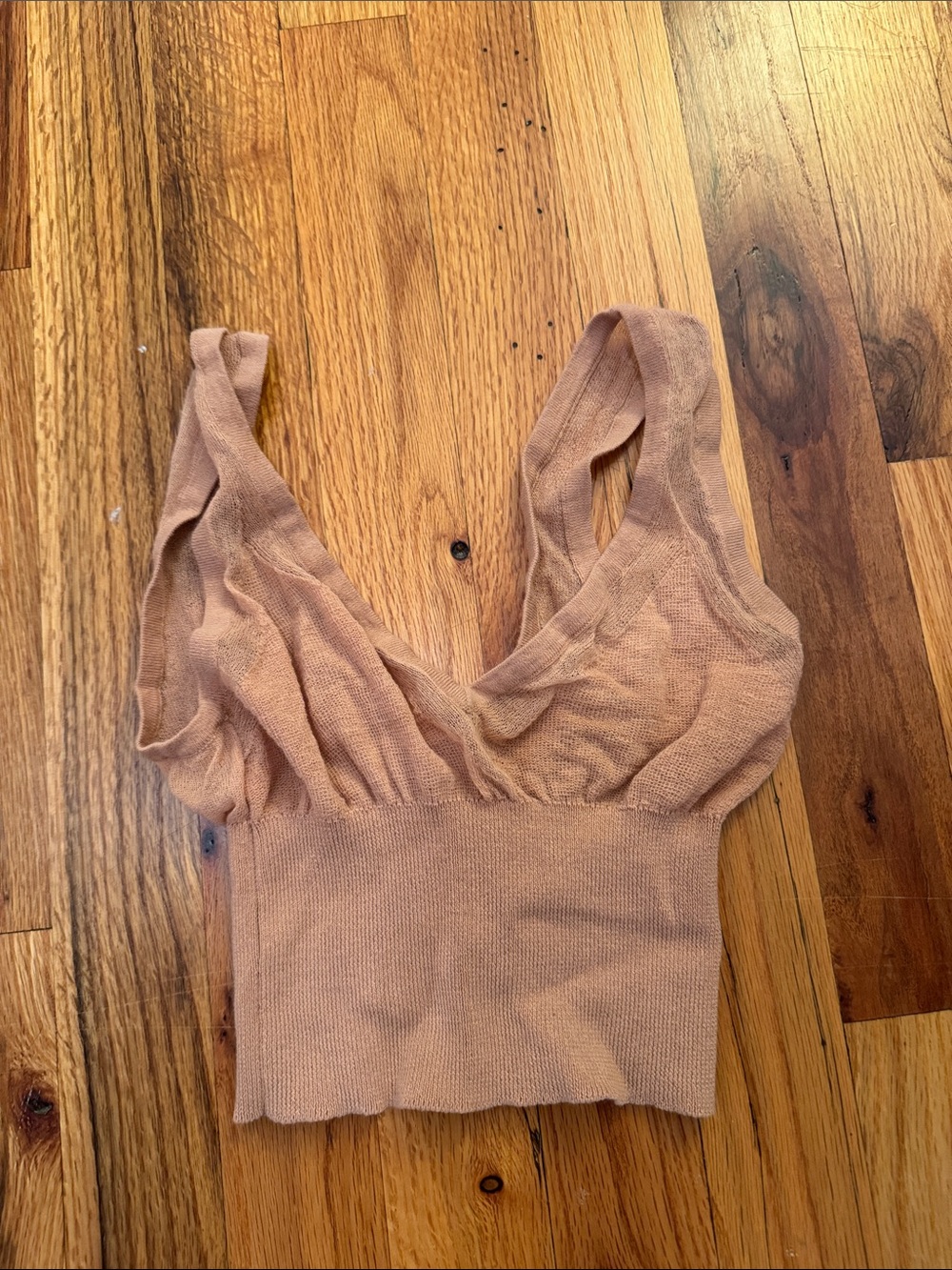H&M Beige Knit Bralette Tank Top